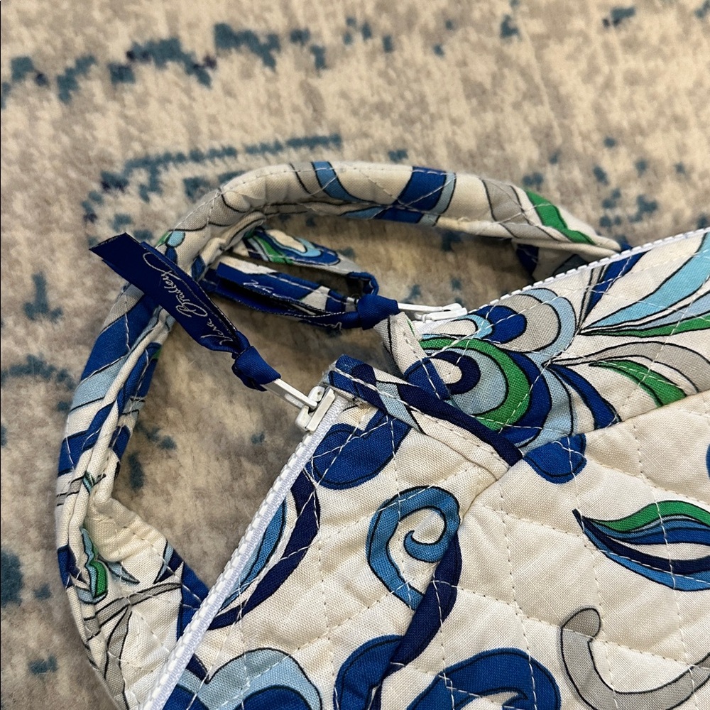 Vera Bradley Garment Bag Blue Floral Travel Quilted Preppy - Picture 9 of 10